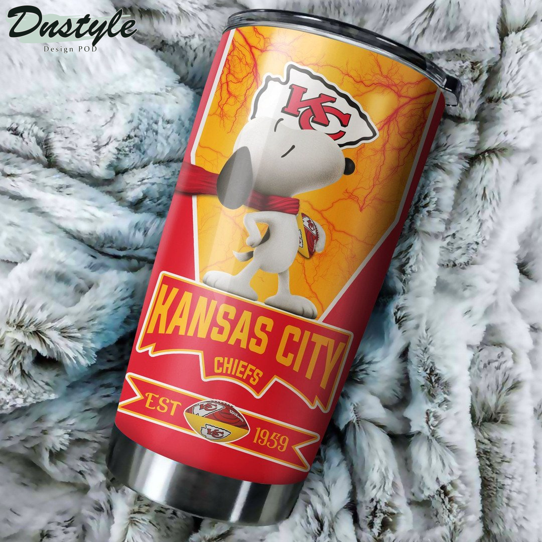 Kansas City Chiefs Snoopy Tumbler