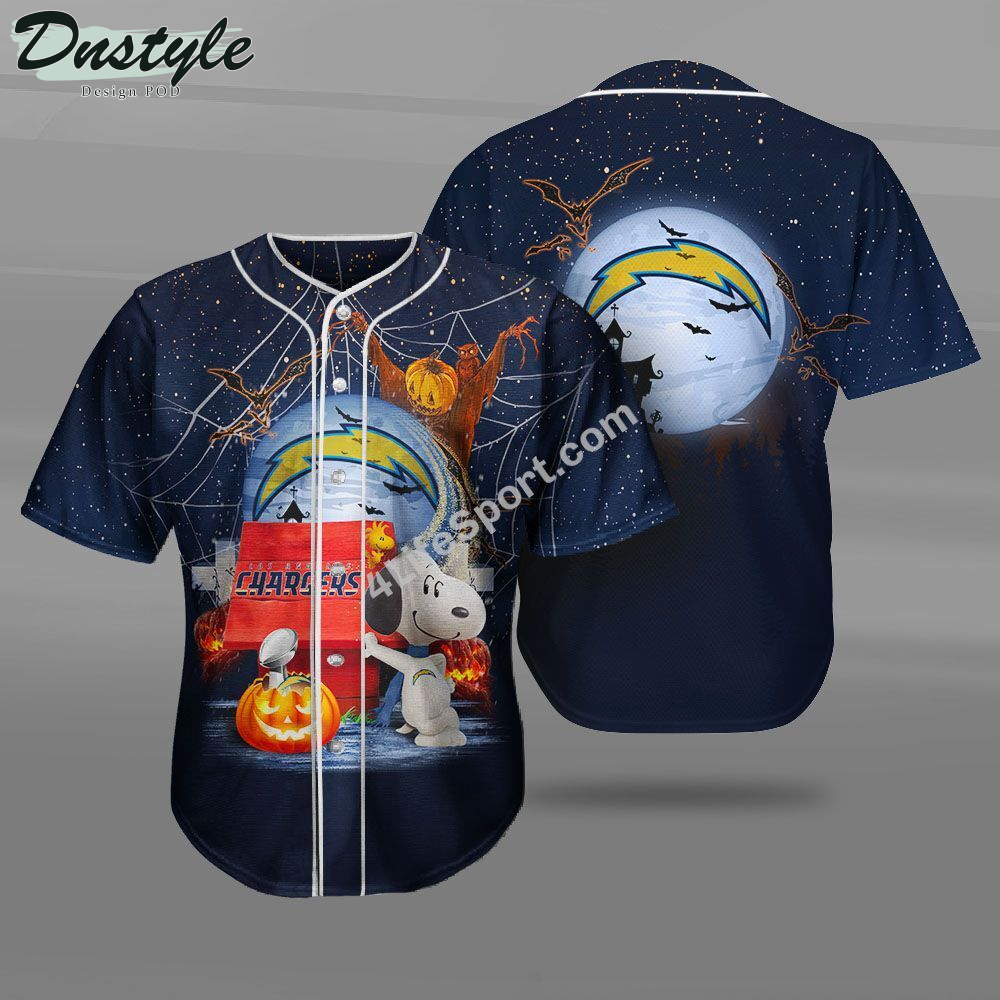Los Angeles Chargers Snoopy Baseball Jersey