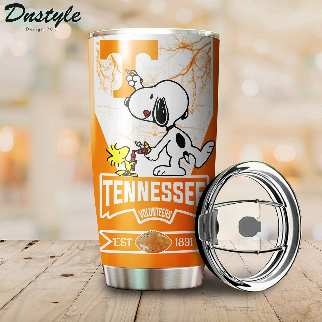 Personalized Tennessee Volunteers Snoopy Tumbler