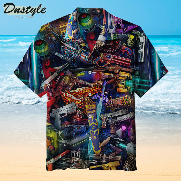 Most Popular Weapons In Video Games Hawaiian Shirt