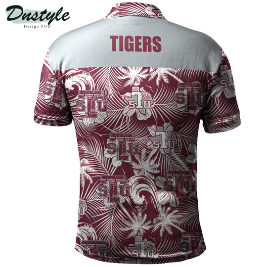 Texas Southern Tigers Tropical Seamless Polo Shirt