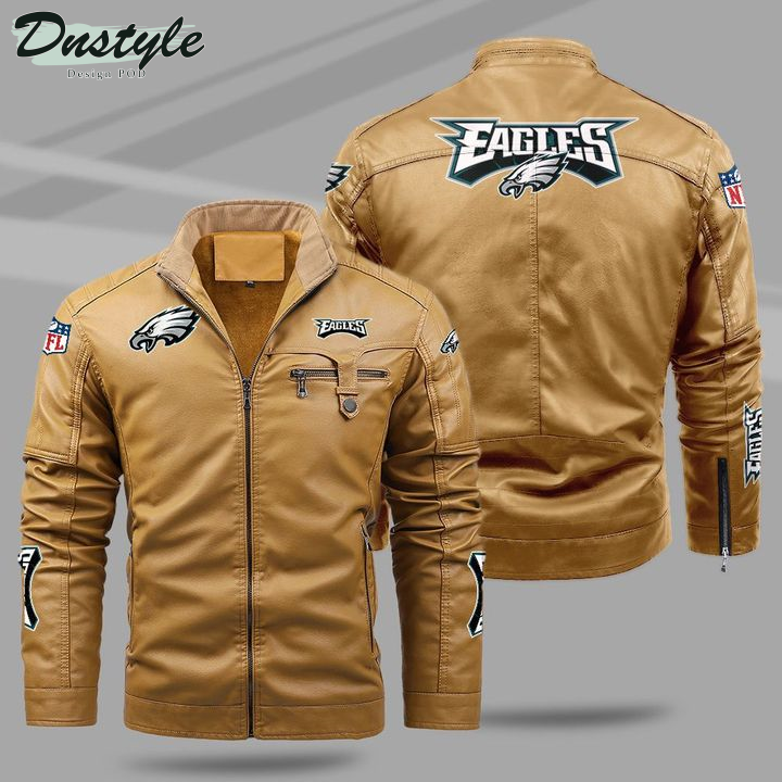 Philadelphia Eagles Fleece Leather Jacket