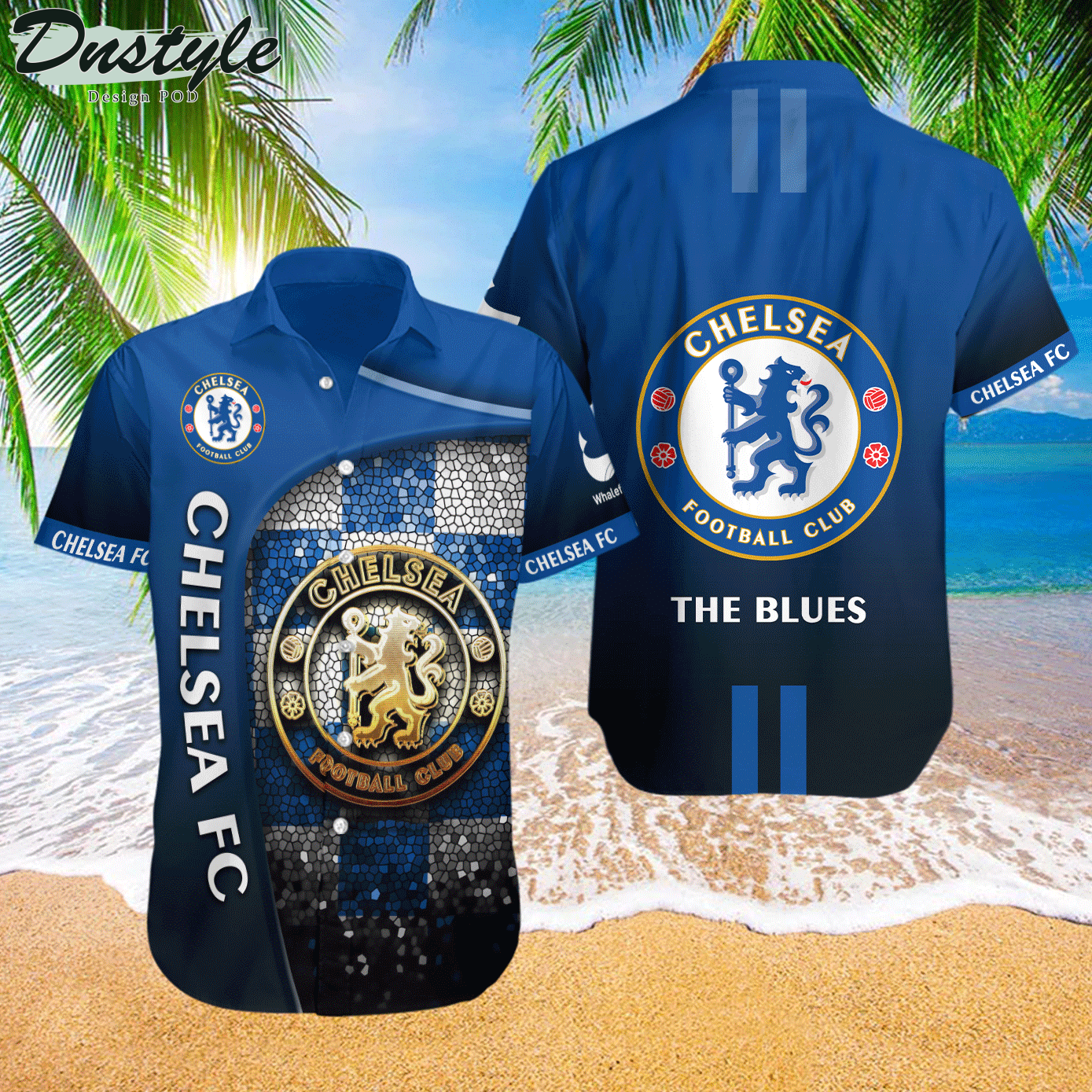 Chelsea 3d The Blues Hawaiian Shirt