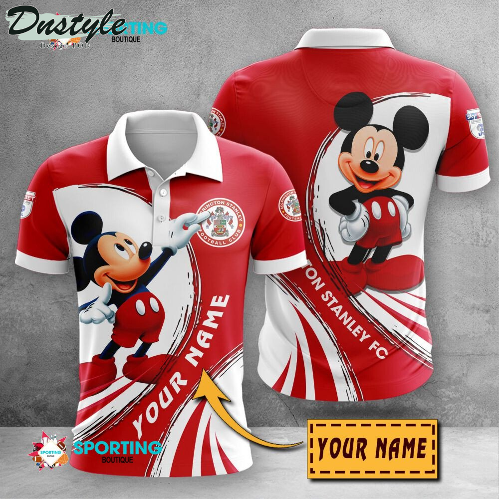 Accrington Stanley Mickey Mouse Personalized Polo Shirt