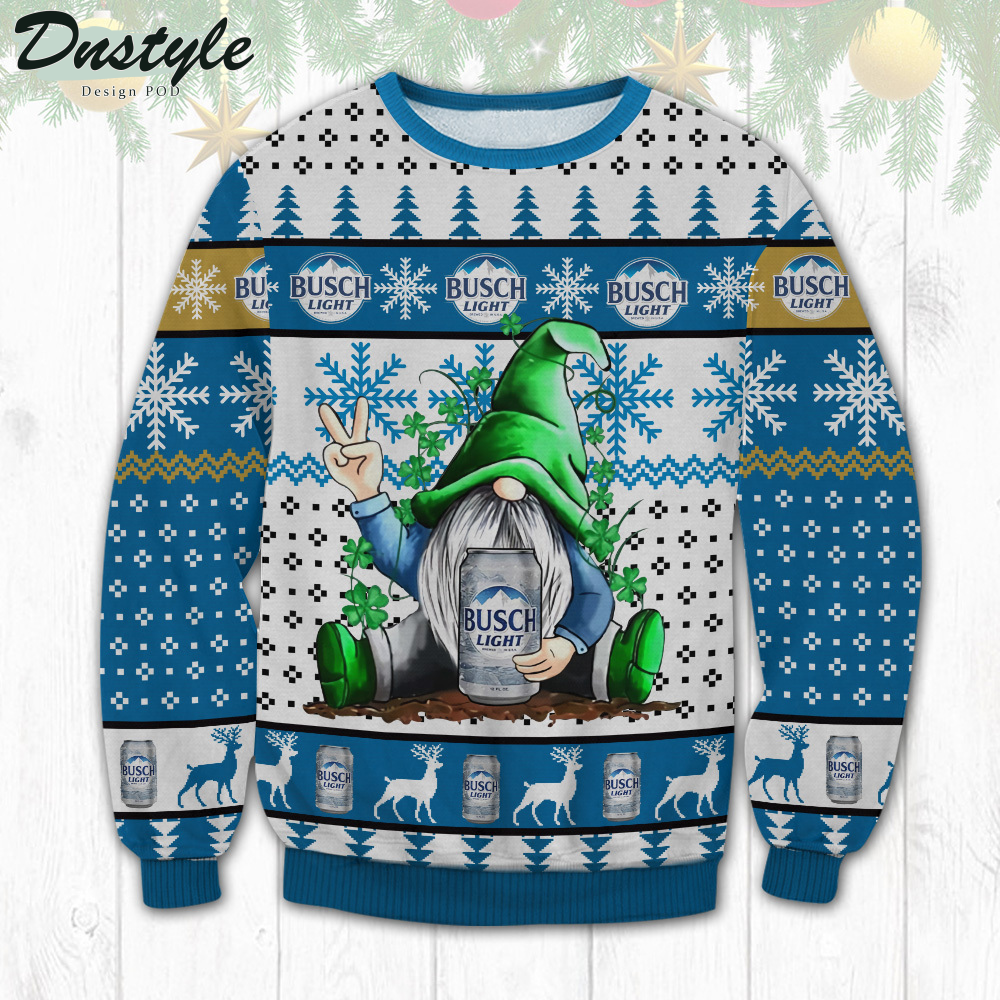 Busch Light Gnome Ugly Christmas Sweater