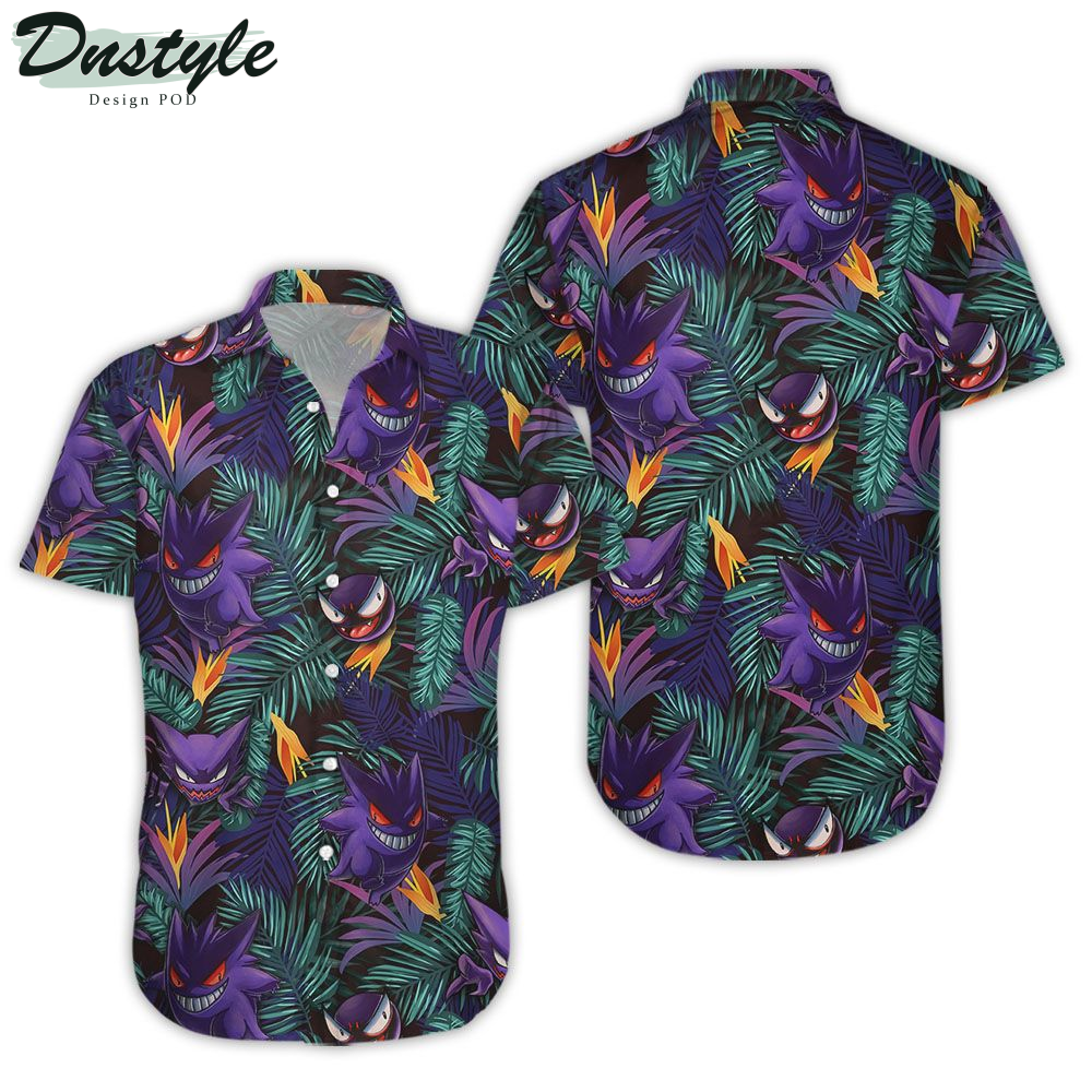 Gengar Evolution Hawaiian Shirt Beach Shorts