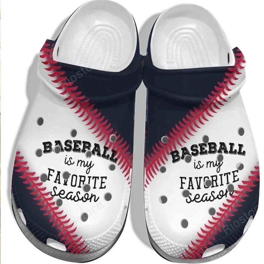 Baseball Is My Favorite Season Clog Crocs Shoes