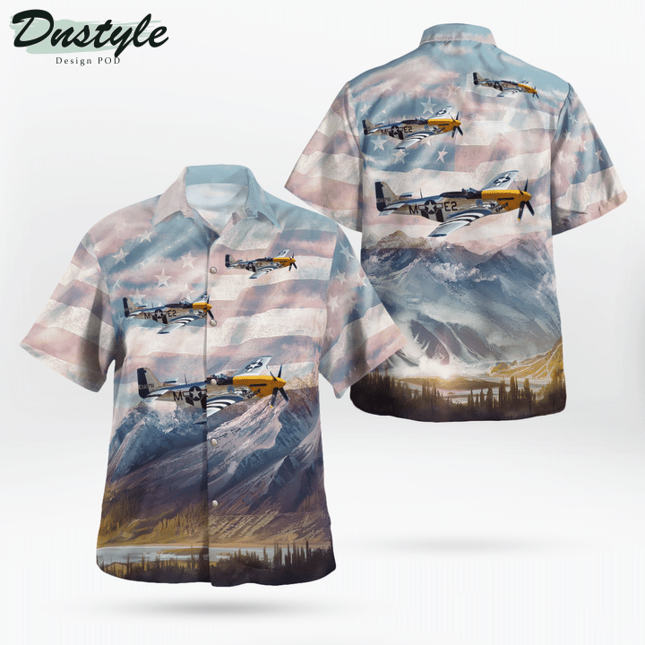 WWII North American P-51 Mustang Hawaiian Shirt