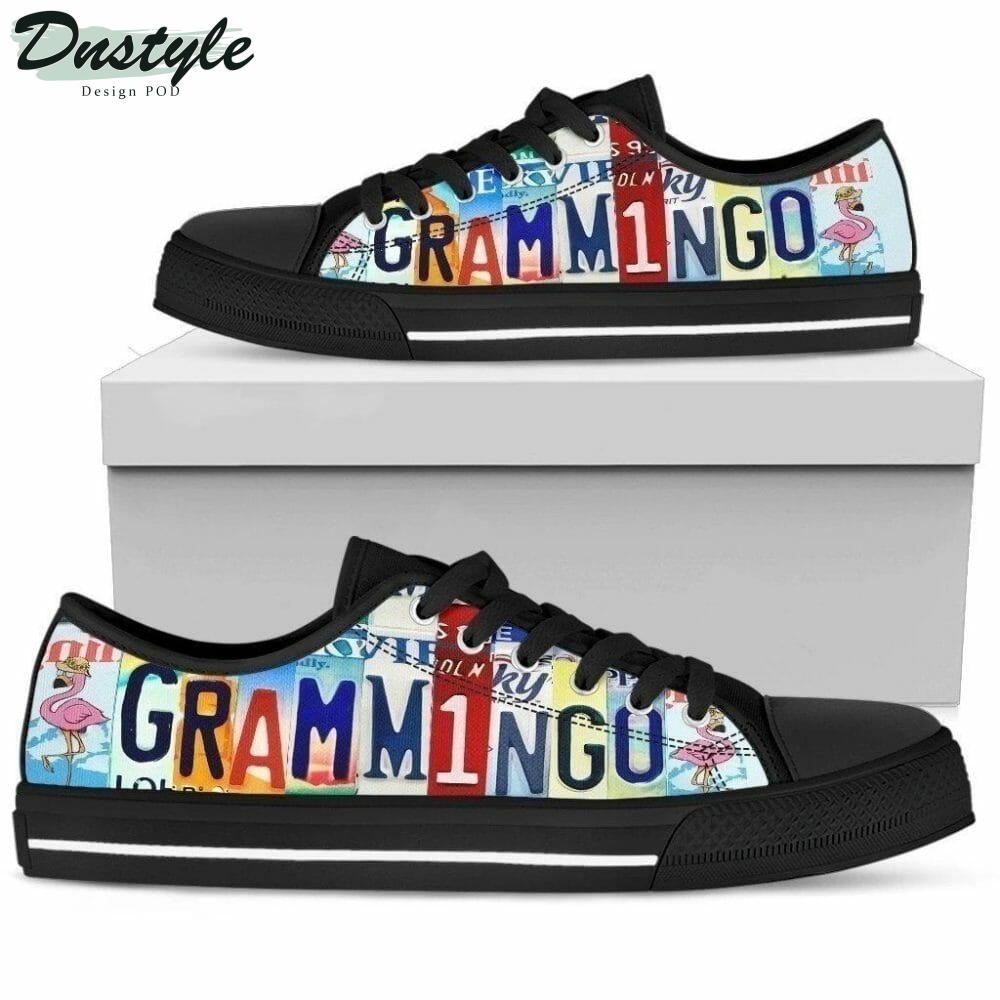 Grammingo Funny Grandma Flamingo Low Top Shoes Sneakers