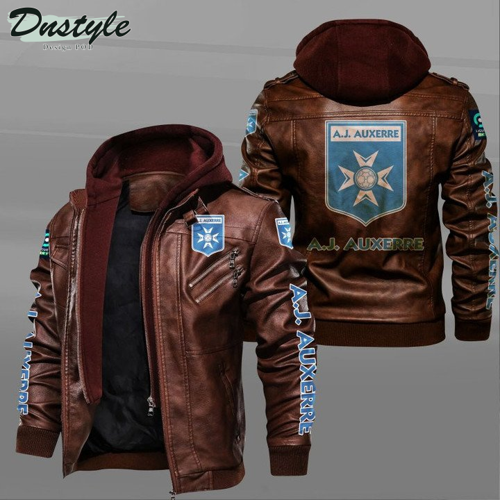 AJ Auxerre leather jacket