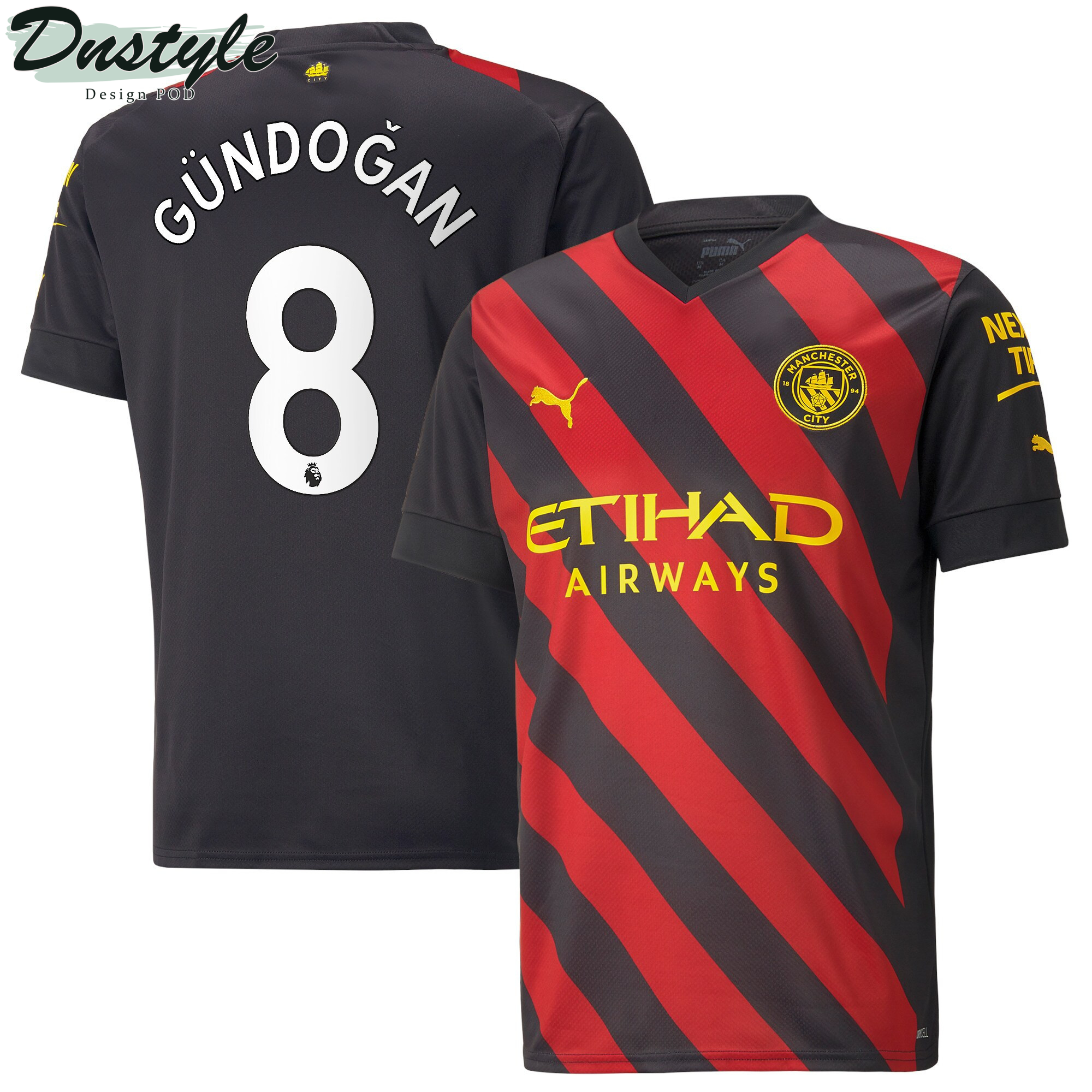 Gundogan #8 Manchester City Men 2022/23 Away Jersey - Black