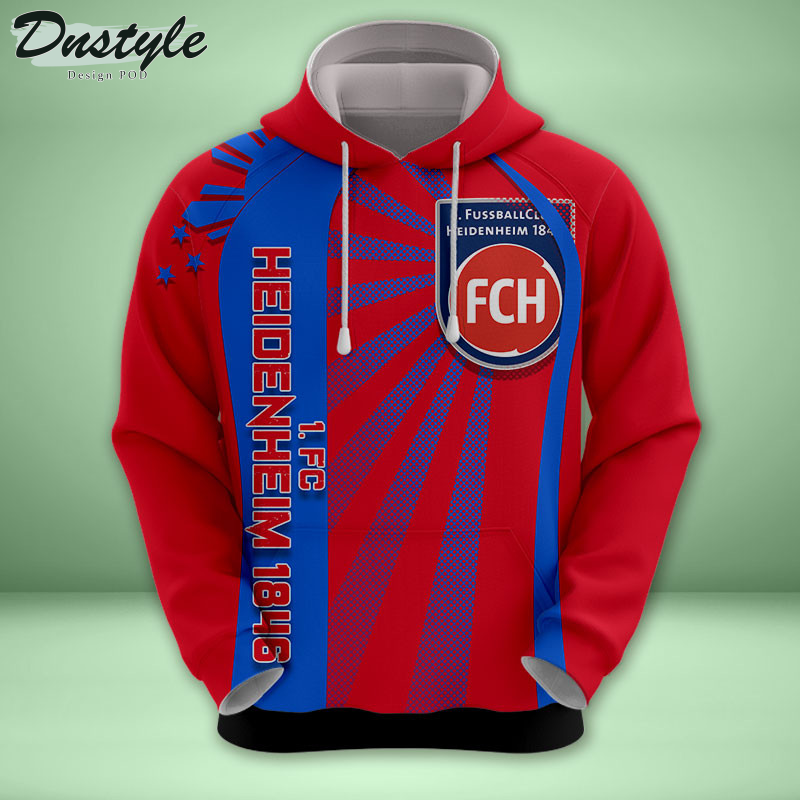 1. FC Heidenheim 1846 Allover bedrucktes Hoodie-T-Shirt
