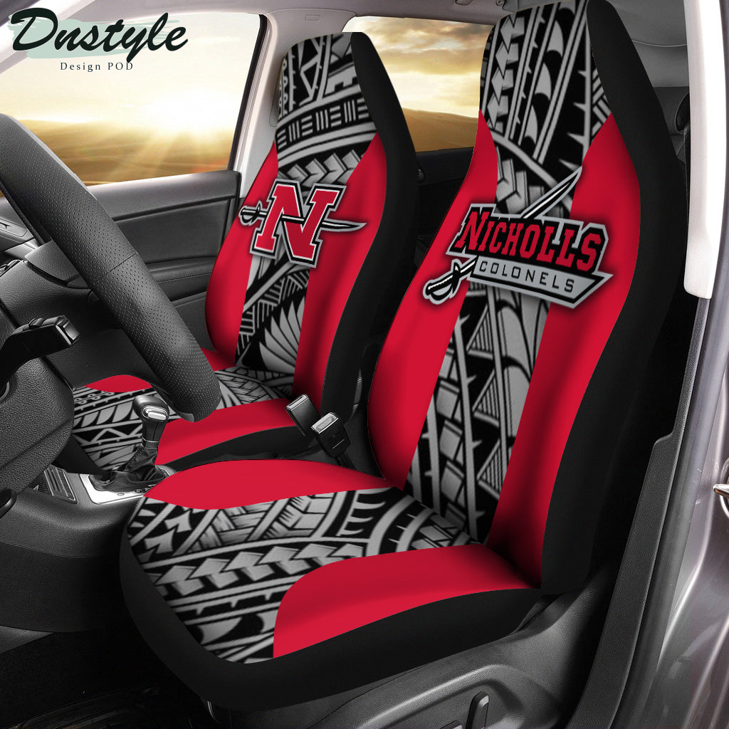 Nicholls State Colonels Polynesian Car Seat Cover