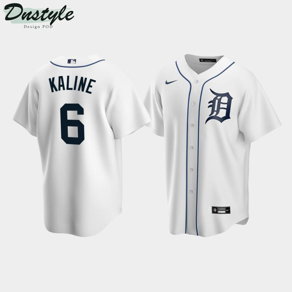 Men’s Detroit Tigers #6 Al Kaline White Home Jersey MLB Jersey