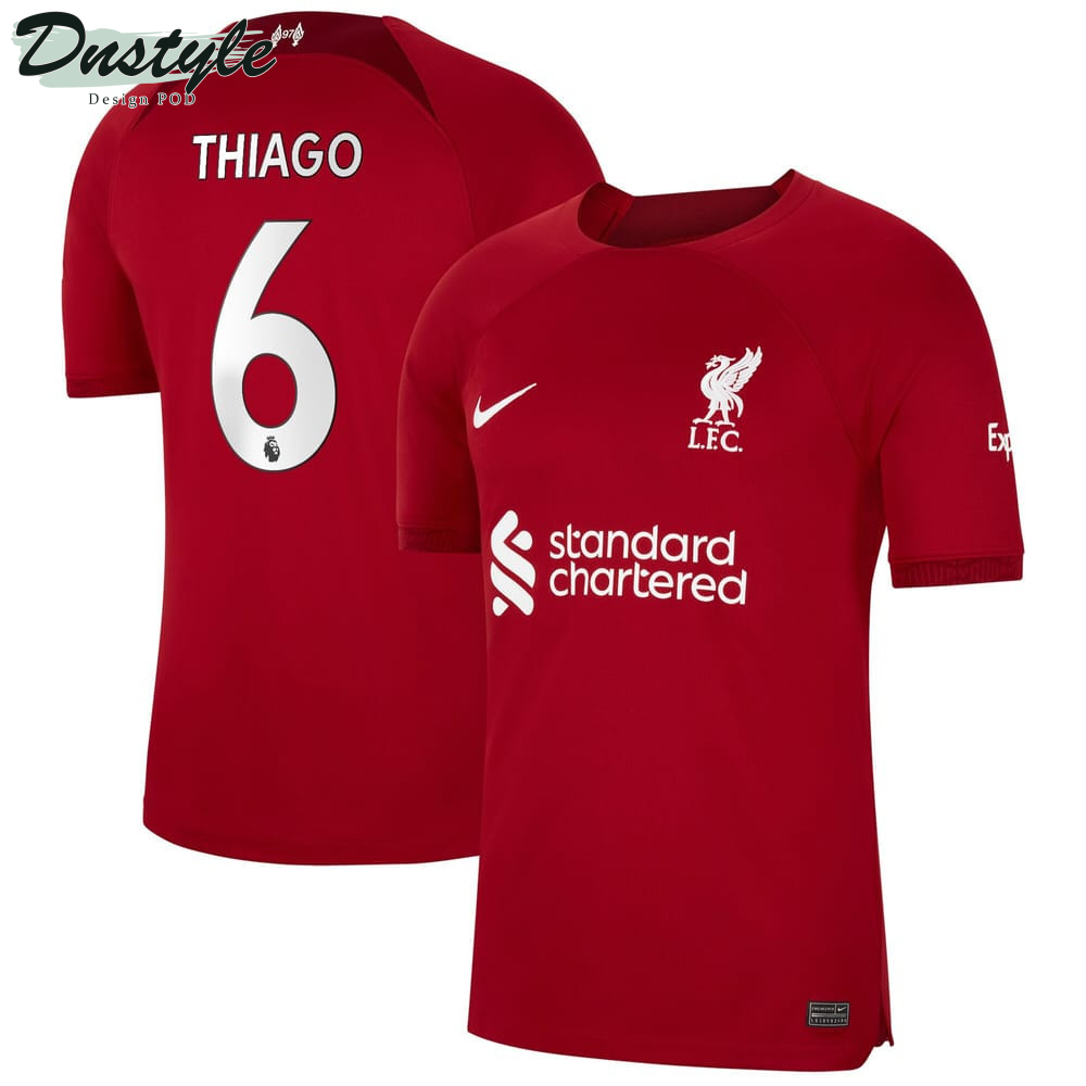 Thiago #6 Liverpool Men 2022/23 Home Jersey - Red