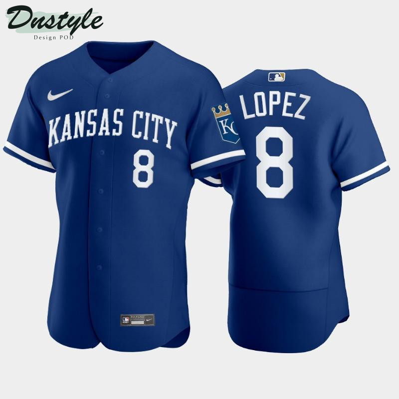 Nicky Lopez 8 Kansas City Royals 2022 Blue Men's Jersey MLB Jersey