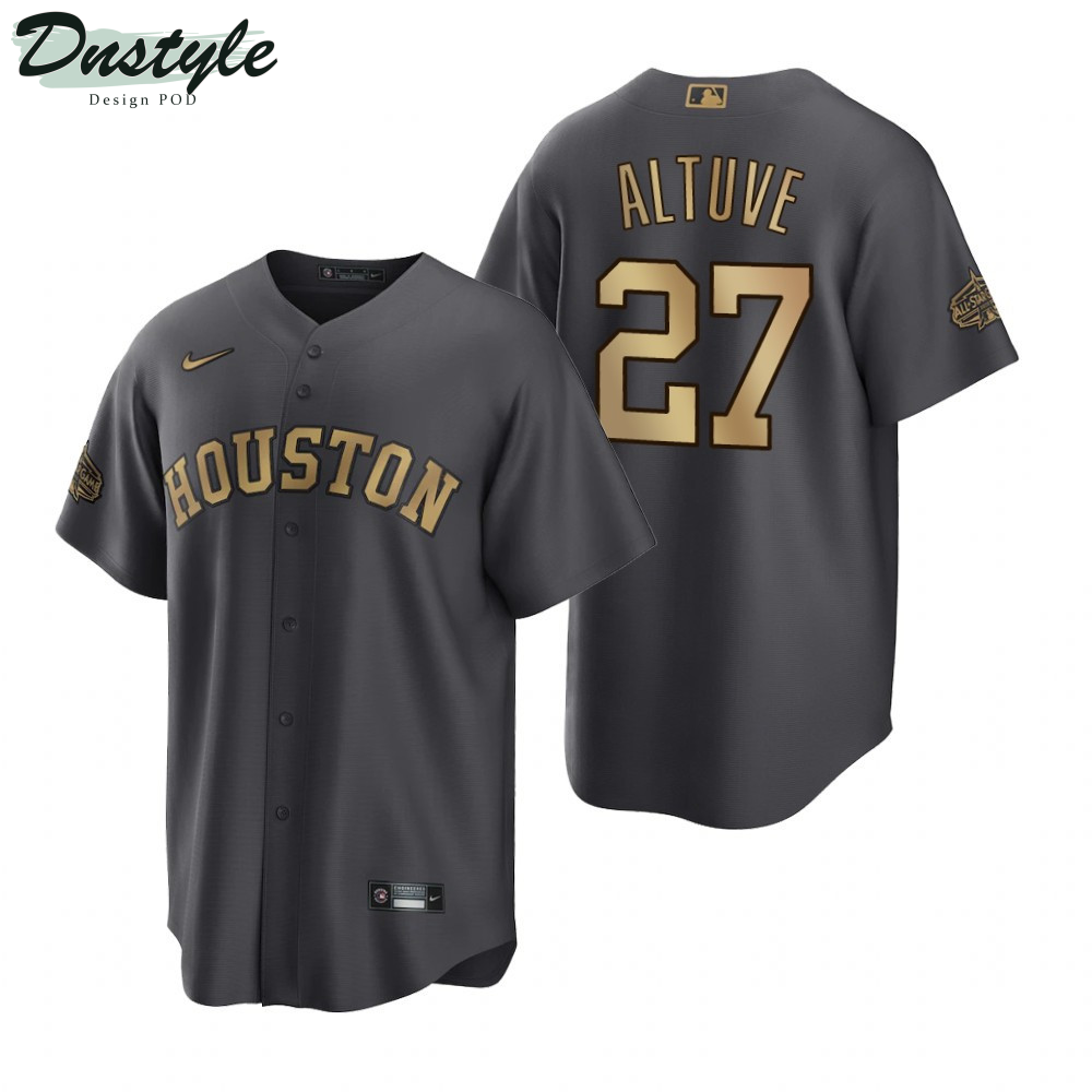 Houston Astros Jose Altuve Charcoal 2022 All-Star Game Jersey