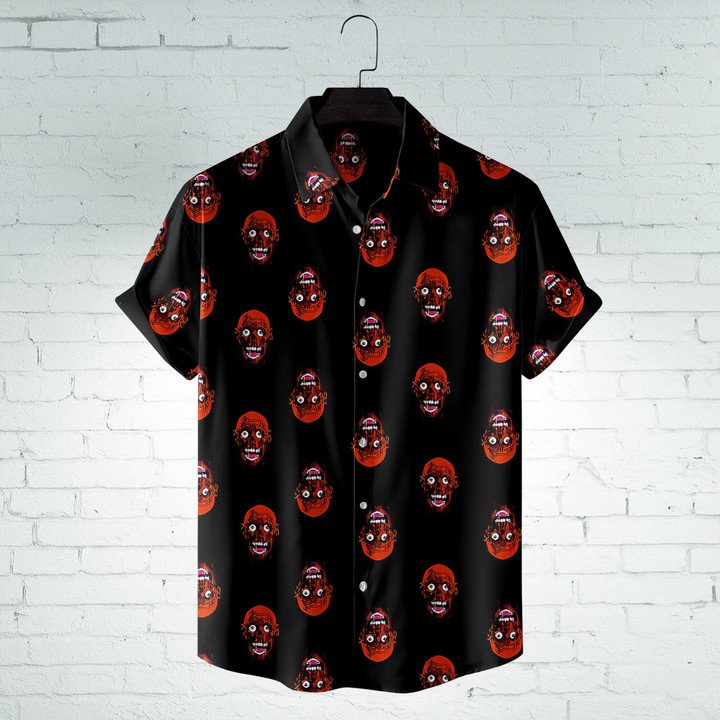 Red Face Horror Movie Hawaiian Shirt