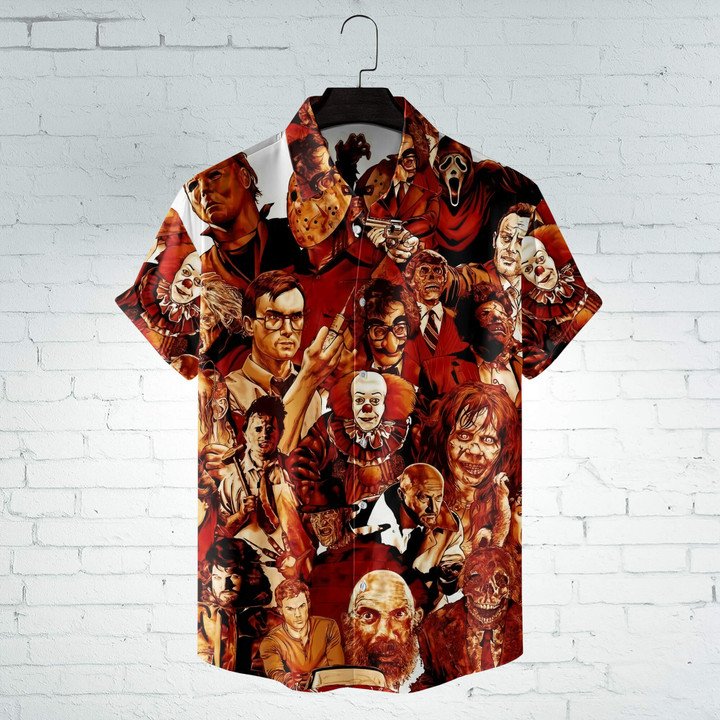 The Exorcist Michael Myers Jason Voorhees Horror Movie Hawaiian Shirt