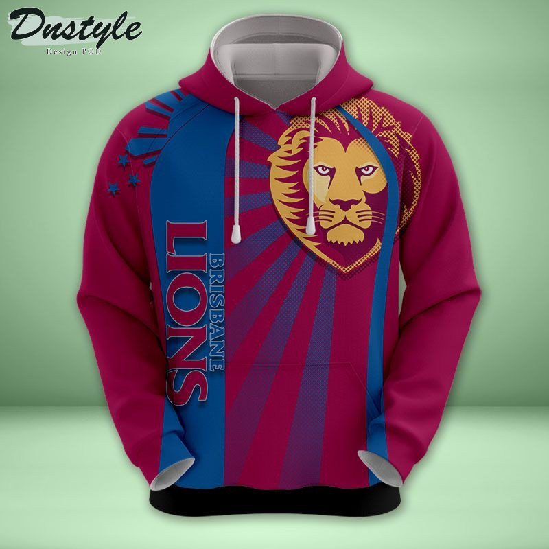 Brisbane Lions all over printed hoodie t-shirt