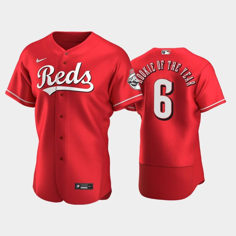 Jonathan India Cincinnati Reds 2021 NL Rookie of the Year Scarlet Jersey MLB Jersey