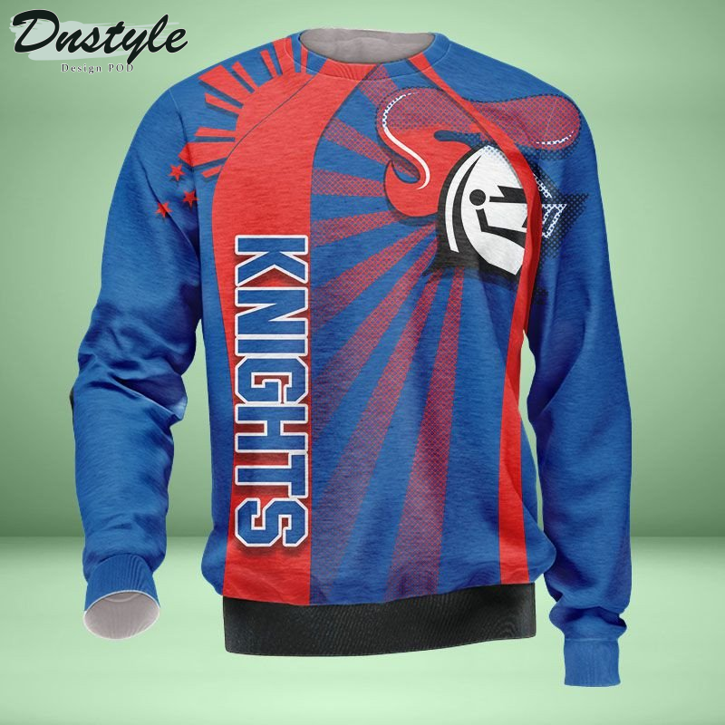 Newcastle Knights all over printed hoodie t-shirt