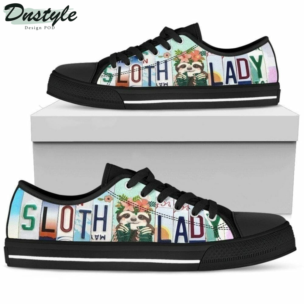 Sloth Lady Low Top Shoes Sneakers