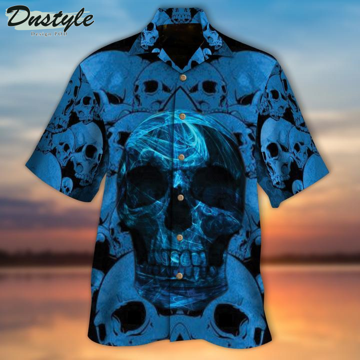 Blue Skulls Halloween Hawaiian Shirt