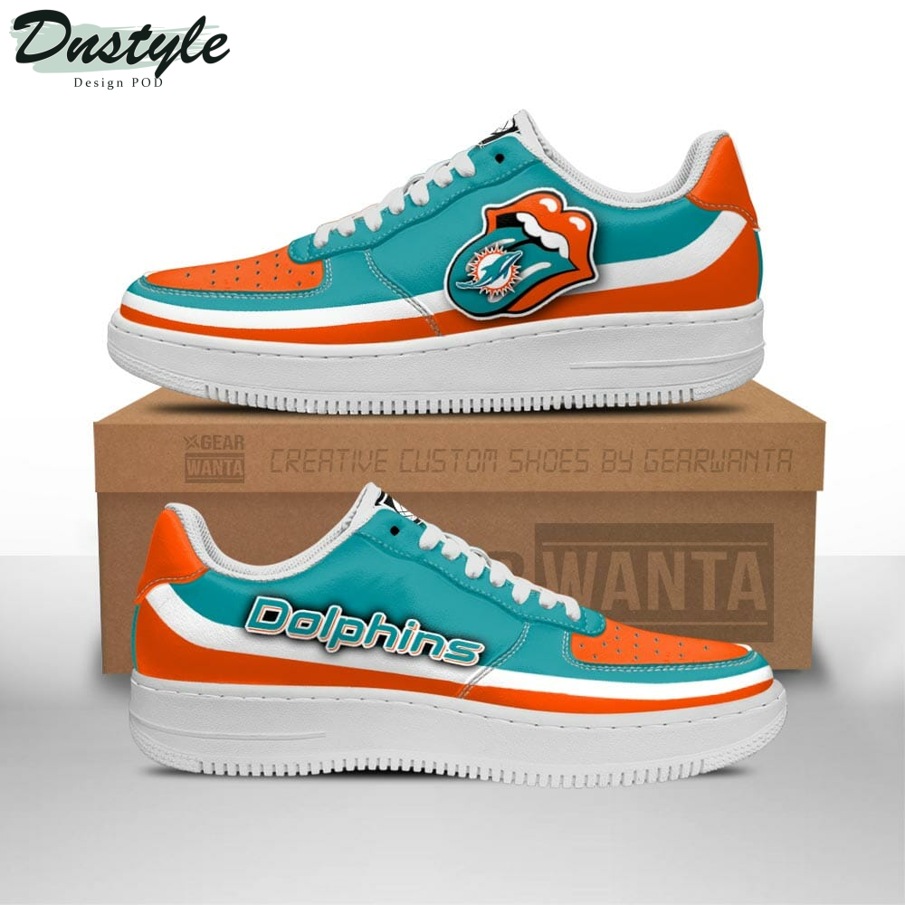 Miami Dolphins Air Sneakers Air Force 1 Shoes Sneakers