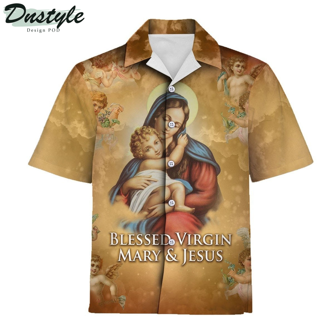 Blessed Virgin Mary & Jesus Hawaiian Shirt And Short