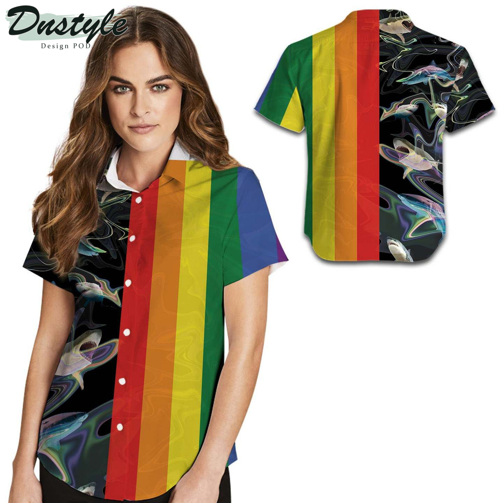 LGBT Rainbow Sharks Hawaiian Shirt