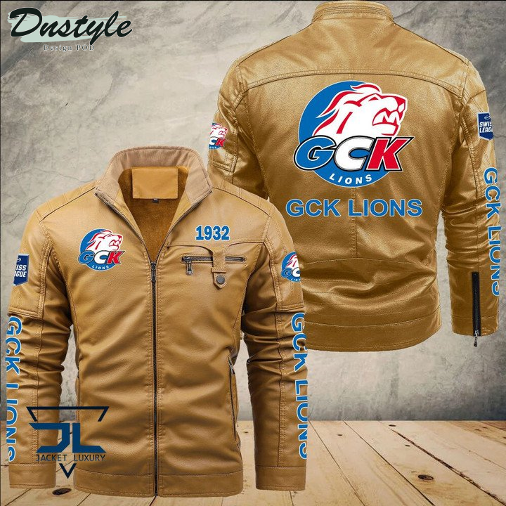 GCK Lions Fleece-Lederjacke