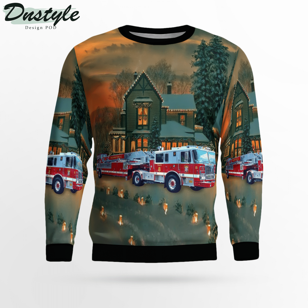Washington DC Fire And EMS Ugly Christmas Sweater