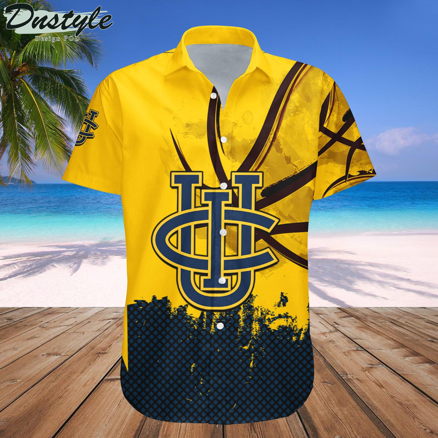 UC Irvine Anteaters Basketball Net Grunge Pattern Hawaii Shirt