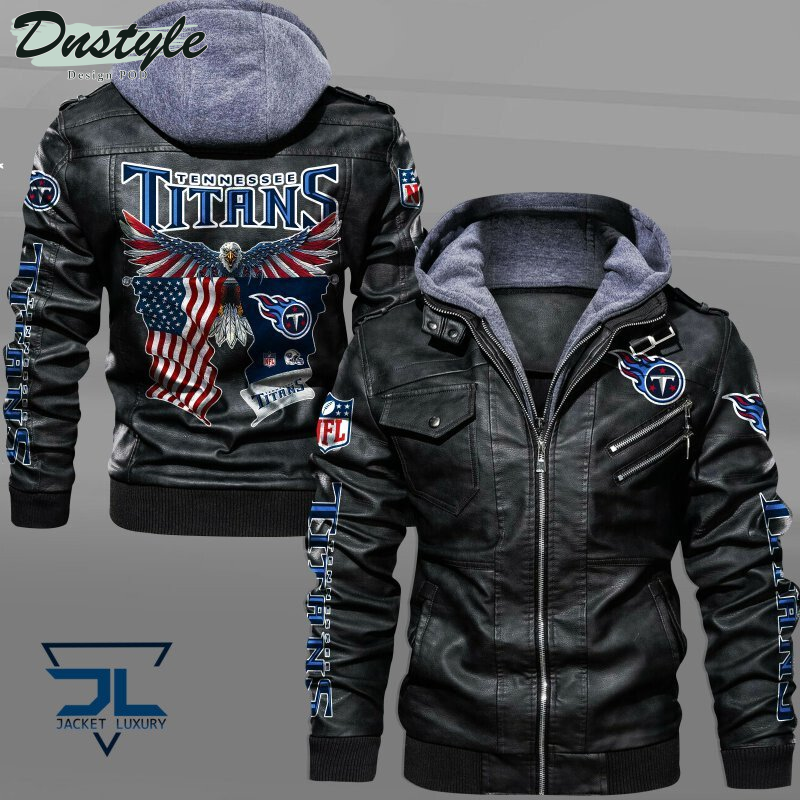 Tennessee Titans Eagles American Flag Leather Jacket