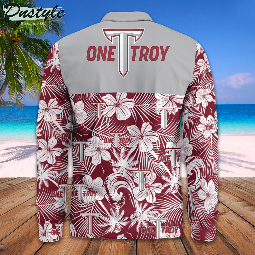 Troy Trojans Long Sleeve Button Down Shirt