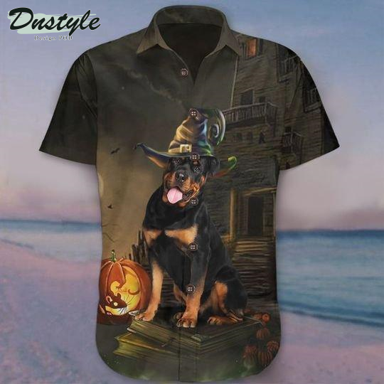 Rottweiler Dog Halloween Hawaiian Shirt