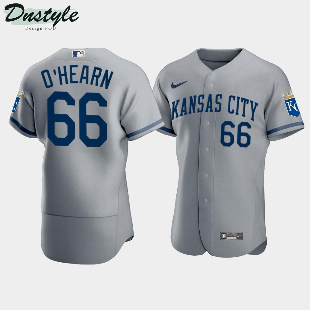 Men's Kansas City Royals Ryan O'Hearn #66 2022 Gray Jersey MLB Jersey