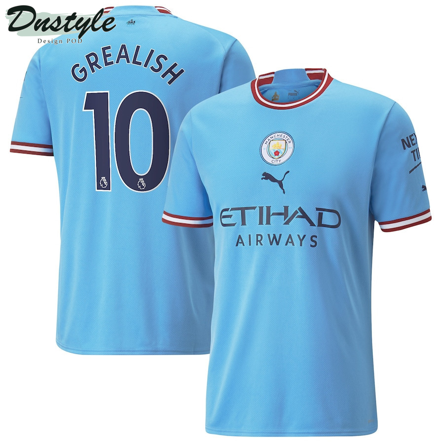 Jack Grealish #10 Manchester City Men 2022/23 Home Jersey – Sky Blue