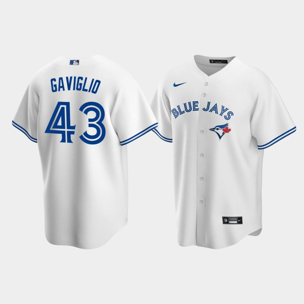 Men's Toronto Blue Jays #43 Sam Gaviglio White Home Jersey MLB Jersey