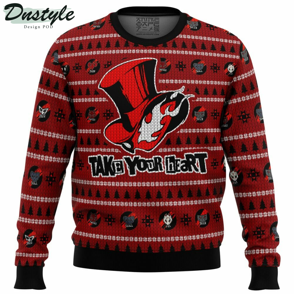 Persona 5 Take Your Heart Ugly Christmas Sweater