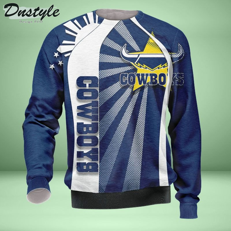 North Queensland Cowboys all over printed hoodie t-shirt