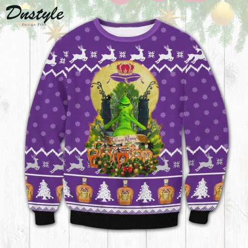 Crown Royal Grinch Snow Ugly Sweater