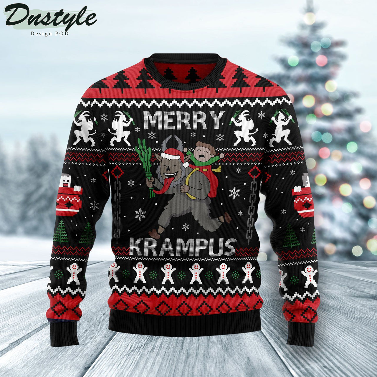 Merry Krampus Ugly Christmas Sweater