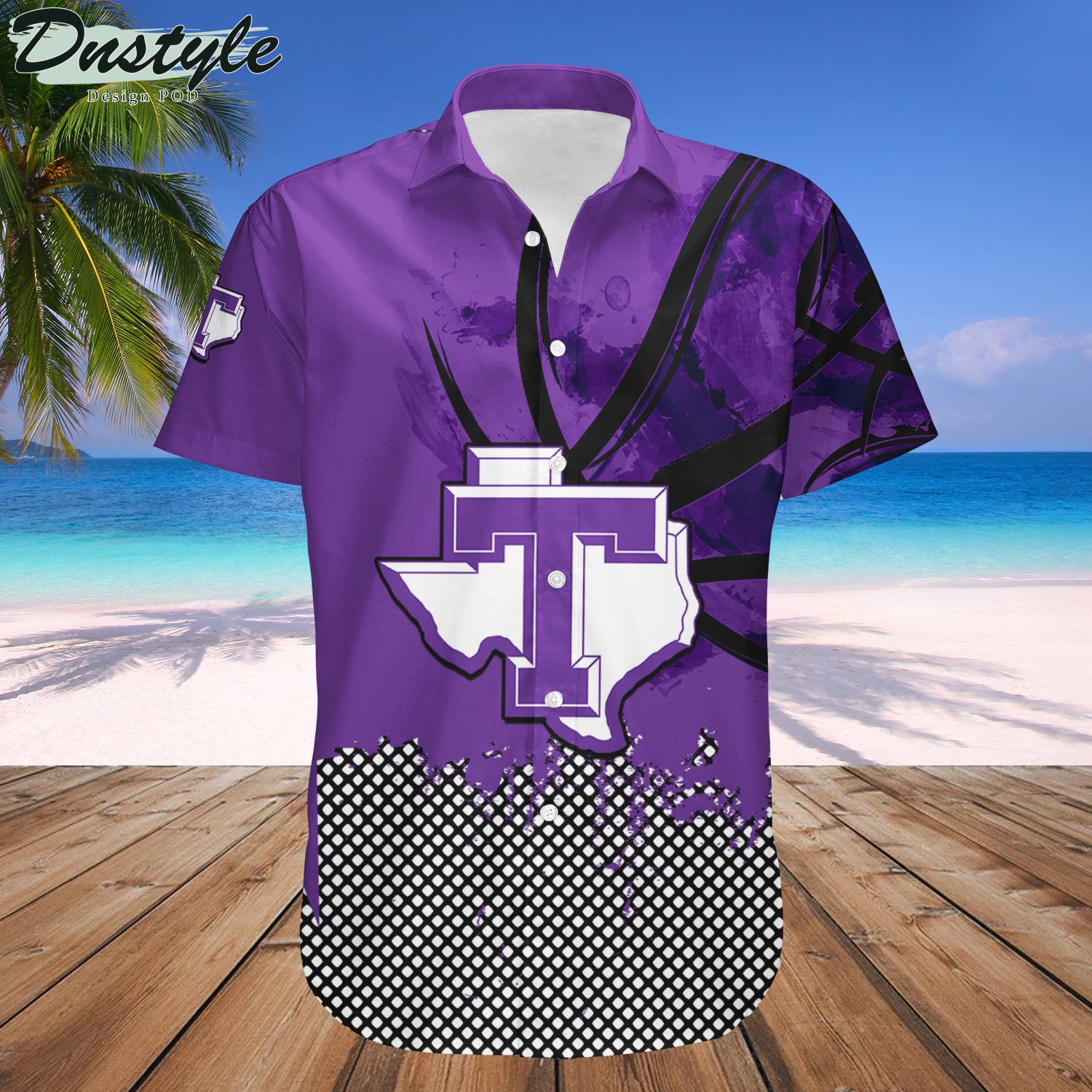 Tarleton State Texans Basketball Net Grunge Pattern Hawaii Shirt