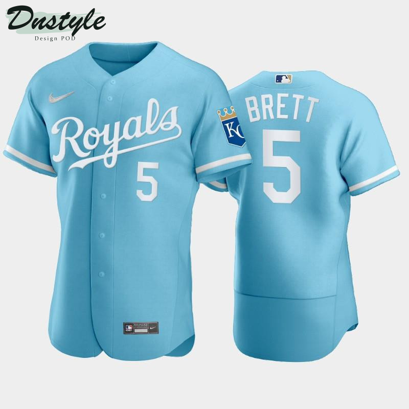 George Brett 5 Kansas City Royals 2022 Powder Blue Men's Jersey MLB Jersey