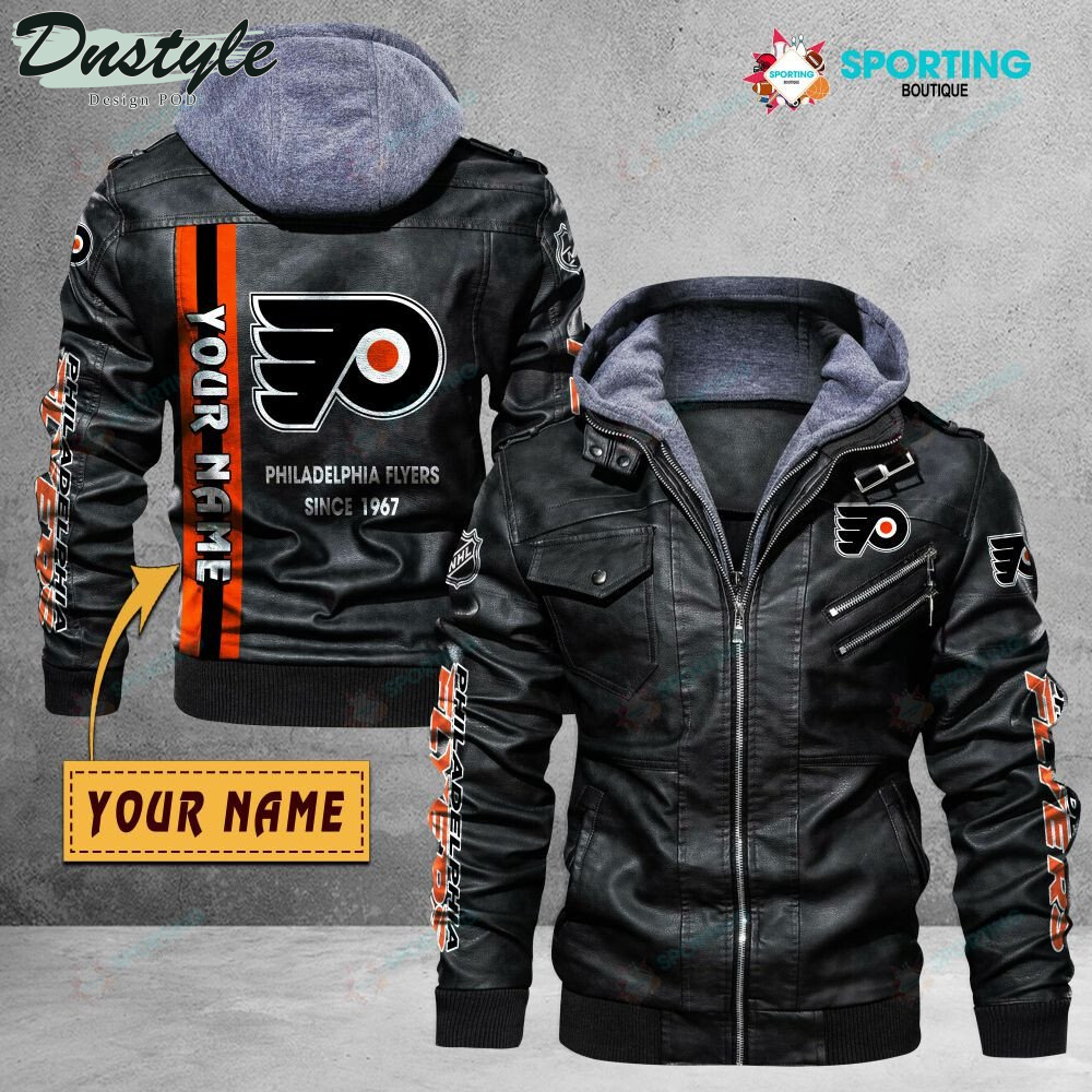 Philadelphia Flyers custom name leather jacket