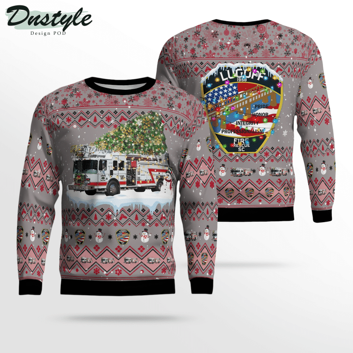 South Carolina Lugoff Fire Department Ugly Merry Christmas Sweater