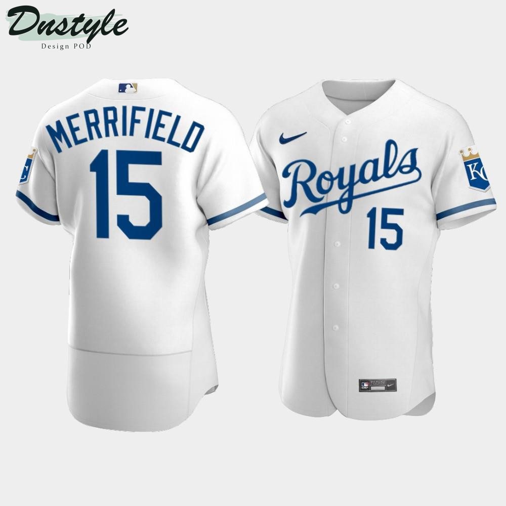 Men's Kansas City Royals Whit Merrifield #15 2022 White Jersey MLB Jersey