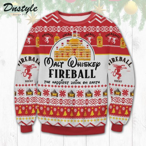 Walt Disney Fireball the happiness drink on earth ugly sweater
